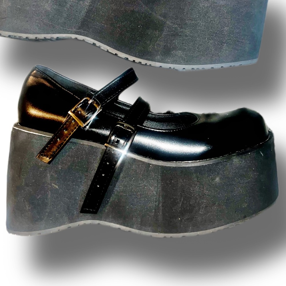 Delia’s for Dolls kill Black Double Strap Mary Jane Platforms - Picture 8 of 11
